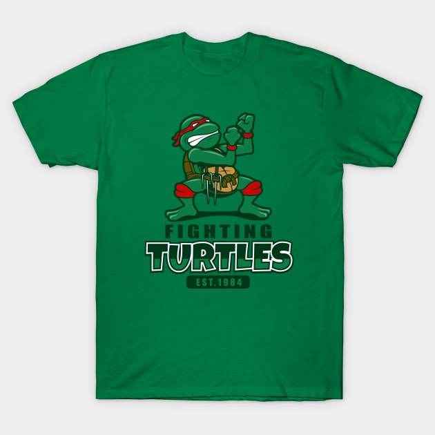 Fighting Turtles T-Shirt by adho1982